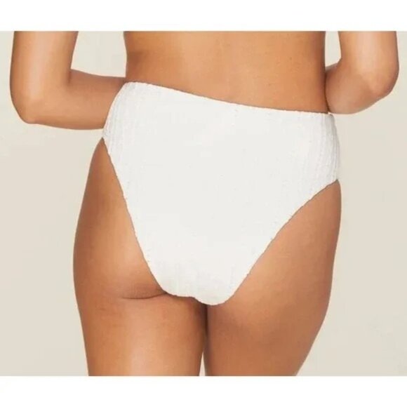 Andie Swim The 90s High Waisted Bottom Coconut Size XL - Picture 6 of 8